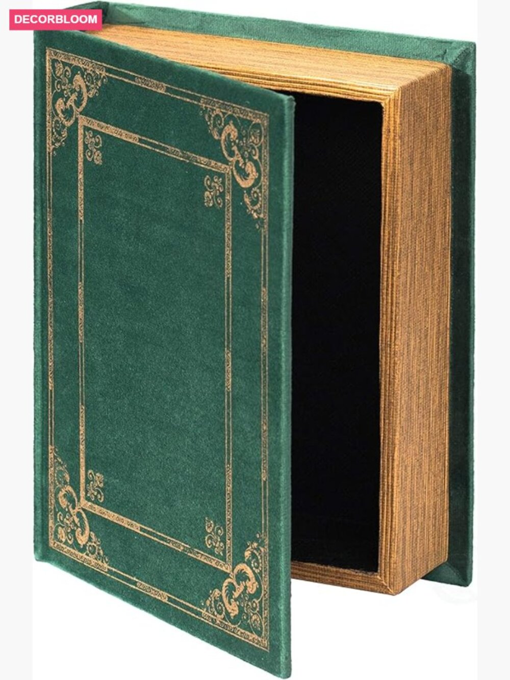 Decorative Vintage Book Shaped Trinket Storage Box - Hinged Lid